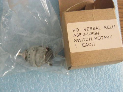 Janco  Model: A36-2-1-B5N  Rotary Switch.  New Old Stock &lt;
