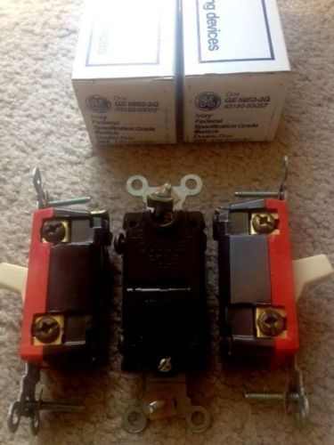(NEW lot 5) GE Federal Specification AC 20amp SWITCH, Double Pole (( LOT OF 5 ))