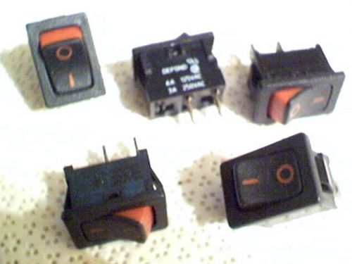 5    6 amp   Single pole rocker switches  fit .5 x .75&#034; hole