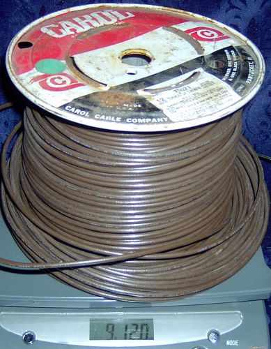 About 490&#039; 12 gauge solid brown wire 490 feet 12awg 12 awg