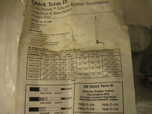 3M Quick Term III Silicone Rubber Termination Kit