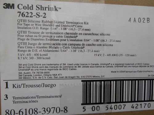 3M Cold Shrink Termination Kit Q-III -3 Terminations 7622-S-2
