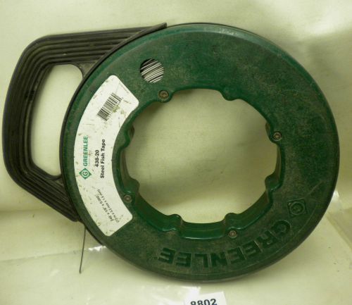 (8802) greenlee steel fish tape 438-20 240&#039; with winder for sale