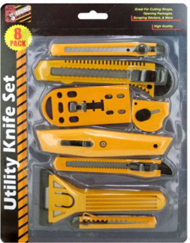 Set of 8 Assorted Utility Knives Case Pack 4