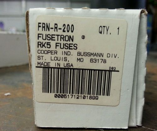 NEW IN BOX! LOT OF 4 Buss RK5 FRN-R-200 Fuse.