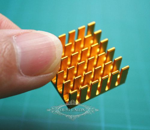 5pcs x heatsink  22*22*10mm golden aluminum chip for led ic power transistor for sale