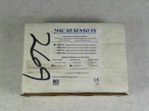 Macro sensors dmi-a1 dmi-a1-130 lvdt single channel indicator 85-265vac ! new ! for sale