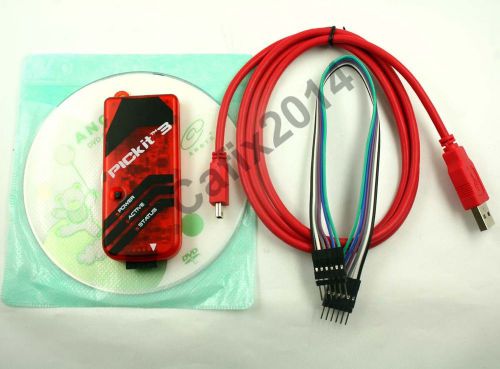 PICkit3 Microchip Development Programmer w/ USB Cable 6pin Wires Pic Kit 3 Debug