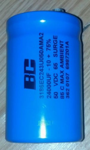 Used bc capacitor, model 3186ec243u050ama2, 50vdc, 65 surge (gas pump part) for sale