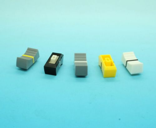 10 x Slide Potentiometer Mixer Knob 21.5mmLx10mmW for 4mm Shaft - Various Colors