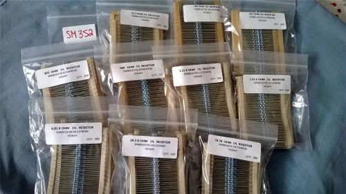 Sm352   lot of 3000 pcs assorted mbb 0207 series resistors 1% metal film axial for sale