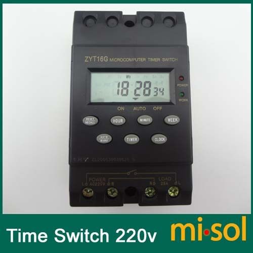 220V Timer Switch Timer Controller LCD display,program/programmable timer switch