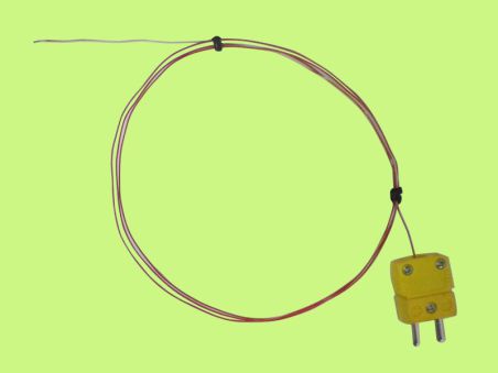 K type thermocouple temperature sensors in telfon coating with mini connector 1m for sale