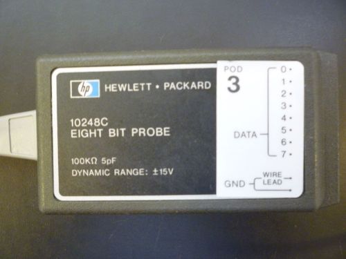 Hp 10248c  eight bit probe, 100k ohm, 5pf, dynamic range:  +/- 15v for sale