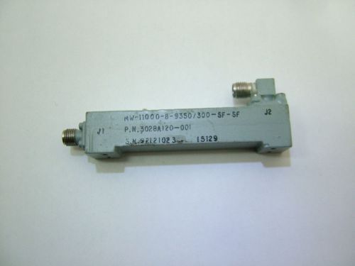 Rf bandpass filter cf 9 - 35ghz bw 300mghz mw-11000-8-9350/300 for sale