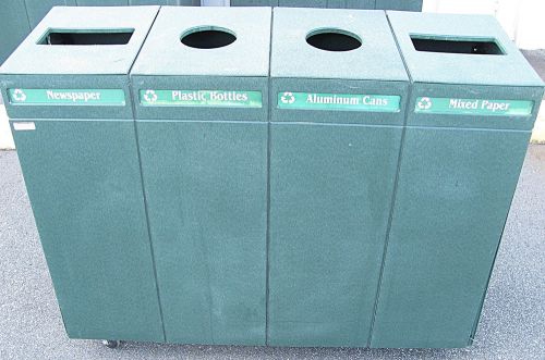 Four bin recycling station for sale