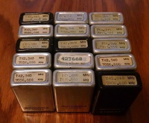 Lot of 15 motorola micor low band vhf transmit tx radio channel element crystals for sale
