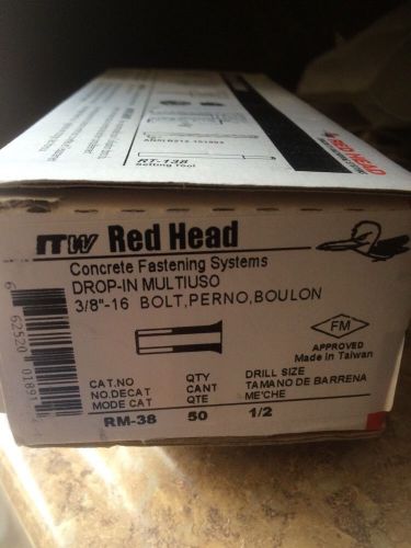 Red head 3/8-6 drop in concrete anchors for sale