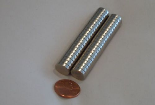 One pair brand new neodymium magnets n45 grade 11.11mm x 3.17mm round discs for sale