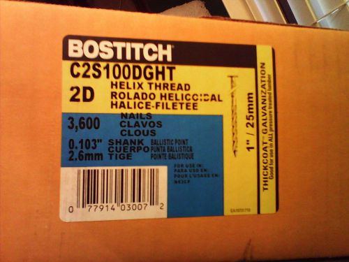 Bostitch stanley coil 1&#034; helix thread nails c2s100dght 2d 3,600 case count for sale