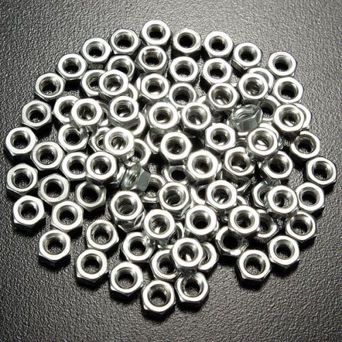 100 pcs m2 dia 2mm hex screw nut stainless steel nuts good quality diy new for sale