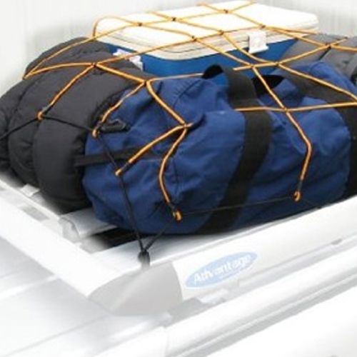 Heininger HitchMate 48&#034; X 20&#034; Cargo Stretch Web Net and Bag with 12 Hooks