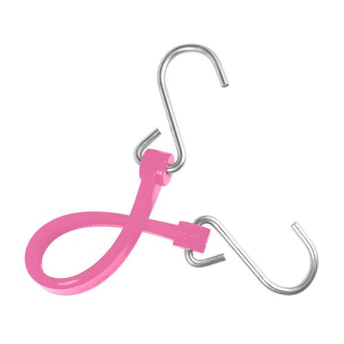 The perfect bungee 7-inch strap with galvanized steel s-hooks- pink for sale