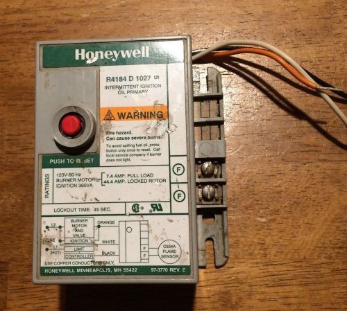 Honeywell r48184d  intermittent oil primary control for beckett oil burners for sale