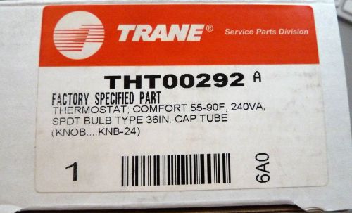 New! trane tht00292 thermostat, comfort 55-90f, 240va, spdt bulb type 36in.cap for sale