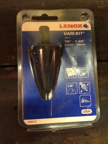 Lenox 30912-vb12 variable-bit step drill bit - 7/8 -1 3/8&#034; for sale