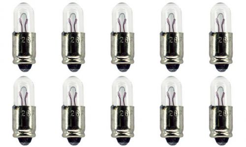 Box of 10 #253x bulbs 2.5v 0.35a 0.87w midget groove, lens-end glass tip for sale