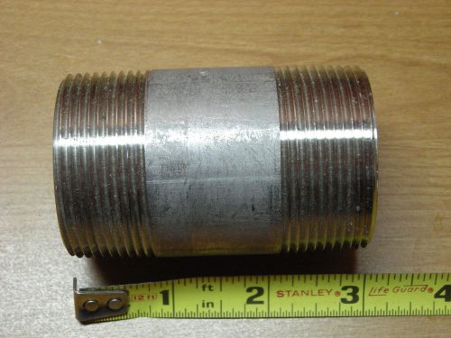 304 STAINLESS STEEL PIPE COUPLING 1 1/2&#034; MALE TO MALE UNION THREADED FITTING