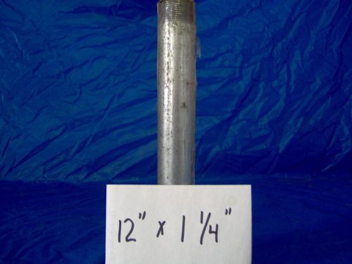 NEW Galvanized Pipe Nipple 12&#034; X 1 1/4&#034; NPT, Factory Plastic Wrapped