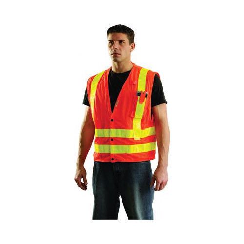 Orange occulux® l&#039;orange mesh vest with 3m™ scotchlite® reflective tape for sale