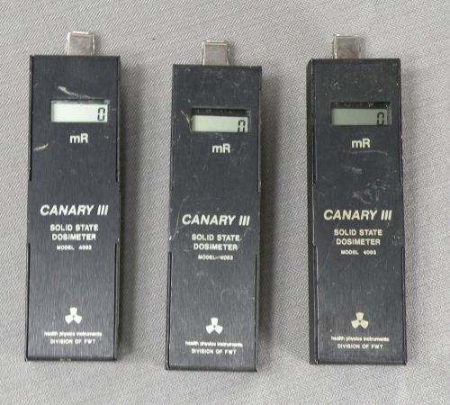 THREE (HPI) Health Physics Instruments CANARY III Dosimeter  Model 4083