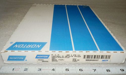 50 sheets new  Norton 26332 P320J  sand paper K225  Lightning Metalite ((K10))