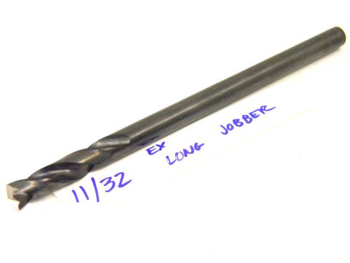 New surplus nytd usa extra-long 11/32&#034; jobber twist drill .3437&#034; hss for sale