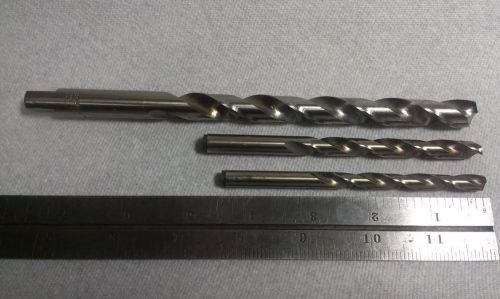 3 Drill bits HSS Cobalt M42 31/64&#034; Extra length  21/64&#034; &amp;  9/32&#034; Jobber length