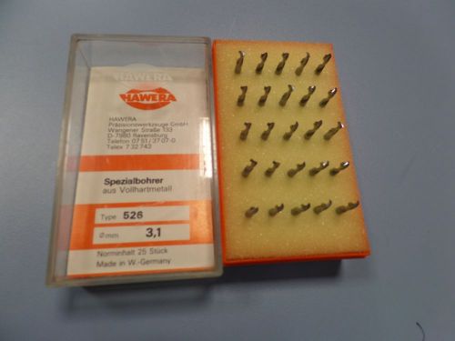 Hawera 25pcs. special micro carbide drill bits 3.1mm, pcb for sale