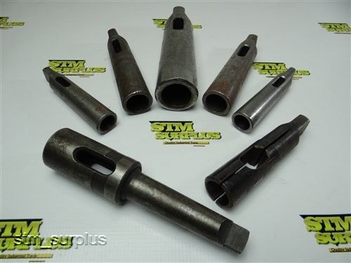 Lot of 7 hss morse taper shank sleeves with 2mt to 5mt  national for sale