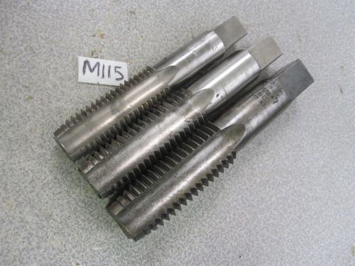 Set of 3 HS Tap 4 Flute Morse Card Machinist Tools