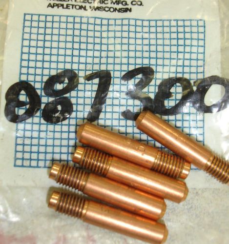 (5) miller electric .023 tip 087-300 1-5/16&#034; oal contact tips mig welding oem for sale