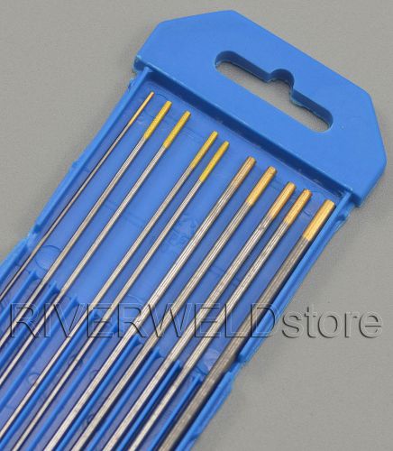 1.5% Lanthanated WL15 Gold TIG Tungsten Electrodes Assorted Size 0.040~1/8&#034;,10PK