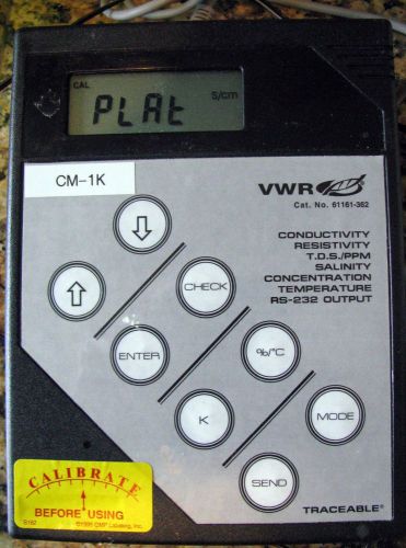 Vwr 61161-362 digital conductivity bench meter with probe for sale