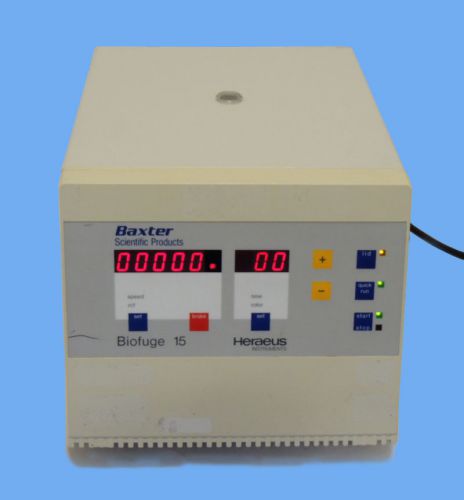 Baxter heraeus 3604 biofuge 15 centrifuge &amp; 3743 rotor 24-pos 17000 rpm/warranty for sale