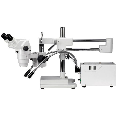 6.7x-225x binocular stereo zoom microscope on 3d double-arm boom stand for sale