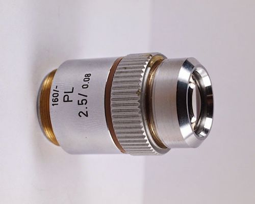Leitz PL 2.5X /0.08 160mm TL Microscope Objective