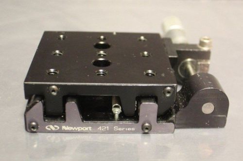 Newport 421 Linear Translation Stage w/ Starrett Vernier Micrometer (B2)