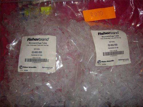 LOT OF 2 FISHERBRAND MICROCENTRIFUGE TUBES 1.5mL GRADUATED TUBE WITH FLAT CAP
