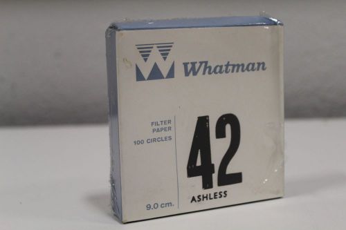 New Factory Sealed Whatman 42 Ashless 9.0 cm 90 mm Filter Paper 100 circle count